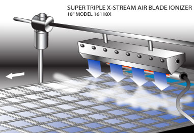 Air Blade Ionizer, Air Blade, Ionizer, 16118X Air Blade Ionizer, X-stream Air-Blade Ionizer, Model 15112 Air-Blade Ionizer, X-stream Air Blade